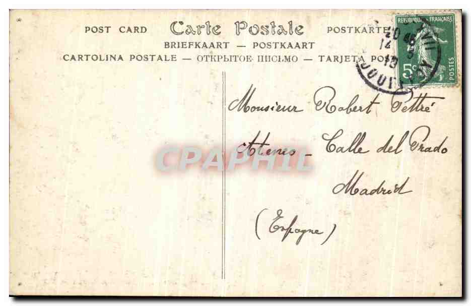 CPA Paris La Grand Crue De la Seine Barrage etabli Boulevard Haussmann — Verso
