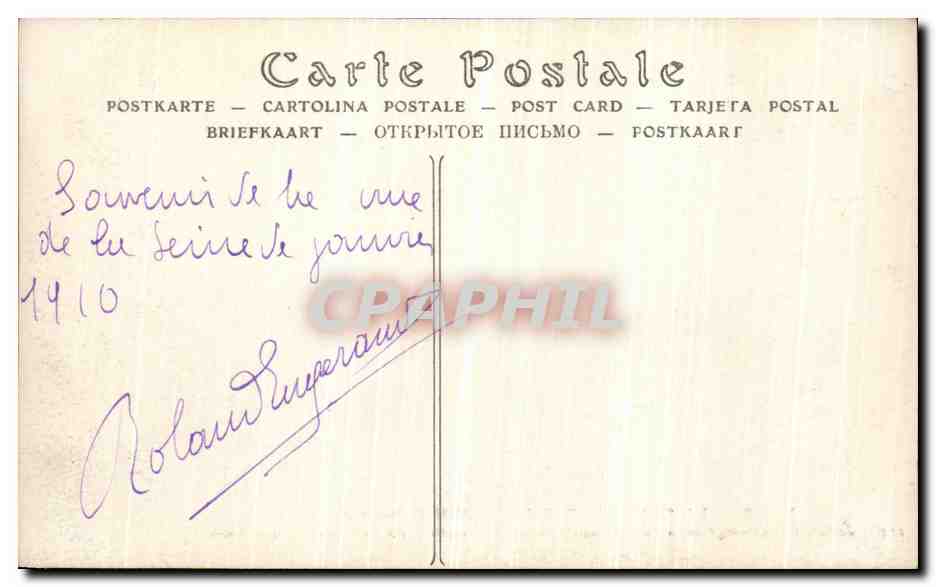 Paris — La Grande Crue de la Seine (Janvier 1910) — ND Phot. — Verso