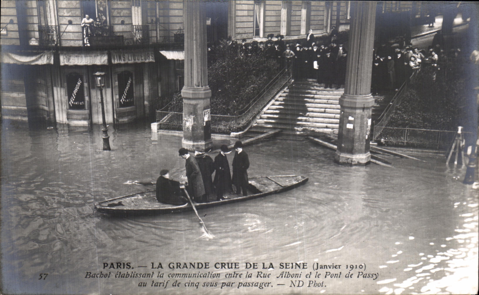 Paris — La Grande Crue de la Seine (Janvier 1910) — ND Pbot.