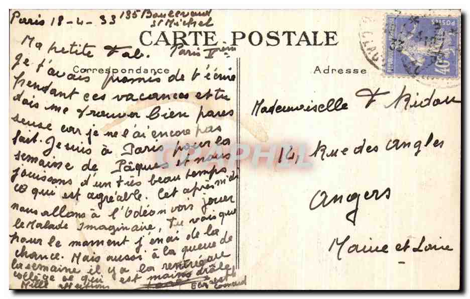 CPA Paris Eglise Saint Jullen le Pauvre  — Rückseite