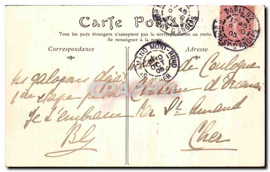 CPA Paris La Place Et L Eglise de la Trinite — Rückseite