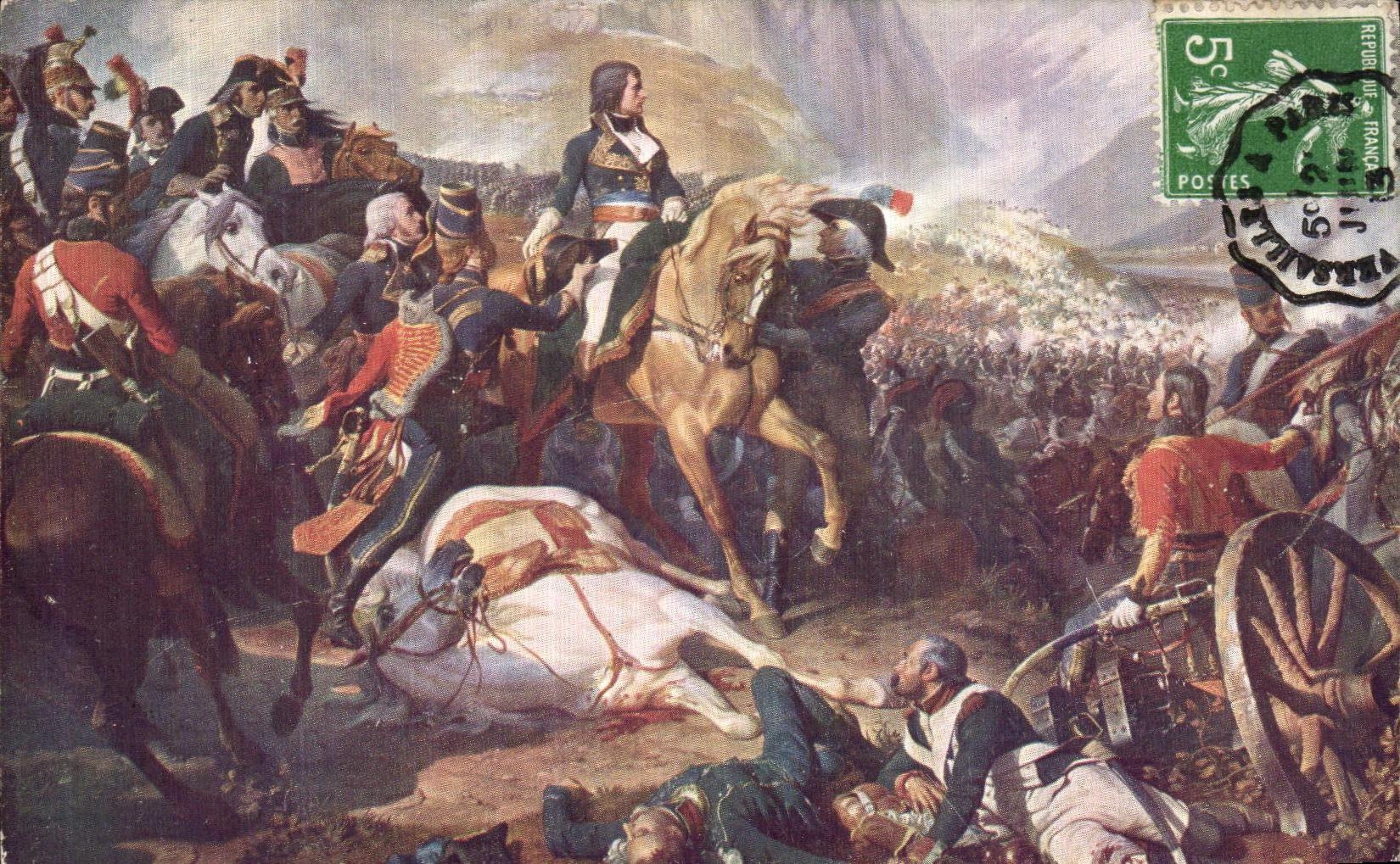 CPA Versailles General Bonaparte a la bataille de Rivoli Militari