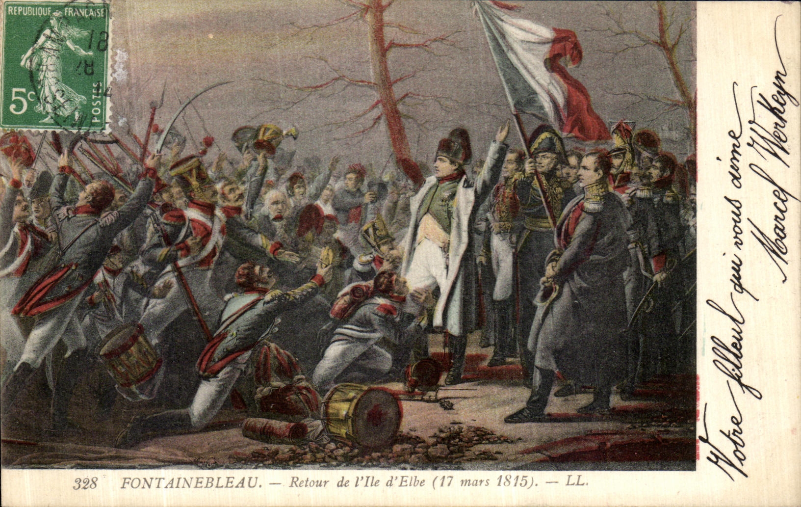 Fontainebleau — Rückkehr von der Insel Elbe (17. März 1815) — LL. n° 328