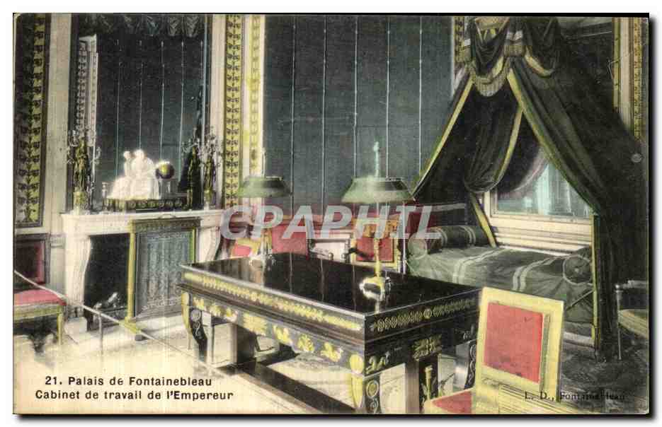 Schloss Fontainebleau — Studierzimmer des Kaisers — L. D., Fontainebleau