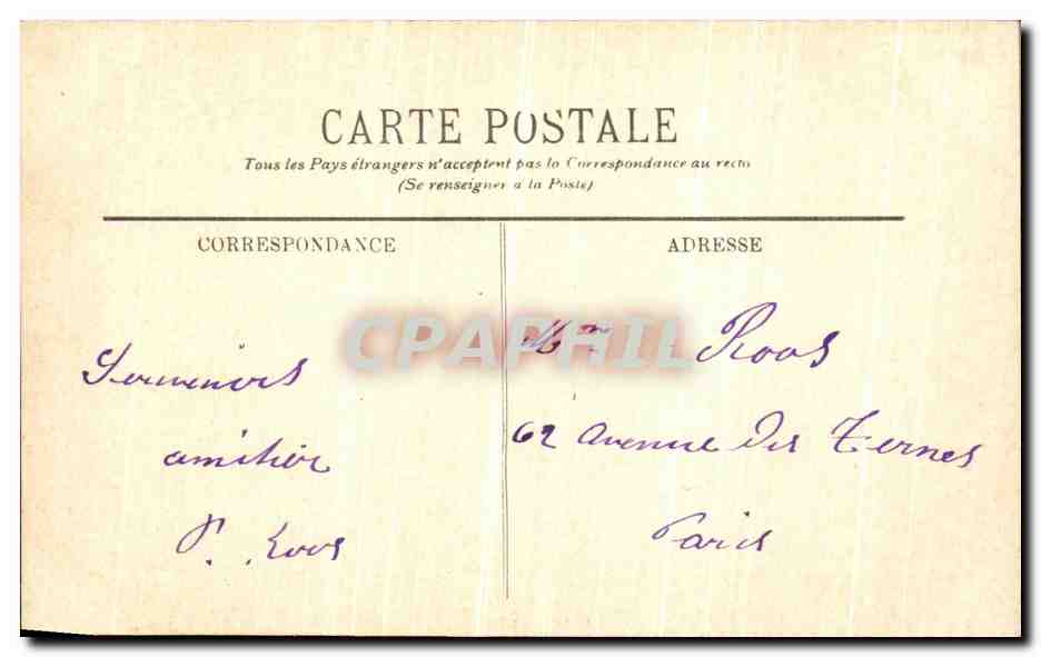 Fontainebleau — Le Palais. — Chambre à coucher de Napoléon Ier — P. R. 55 — Reverso