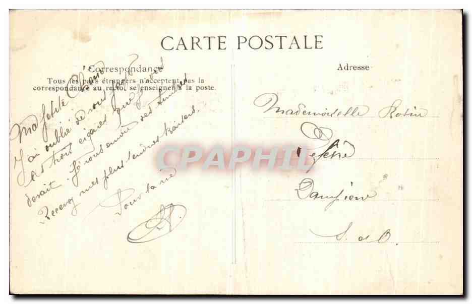 CPA Paris Pont au Change Crue de la Seine — Rückseite