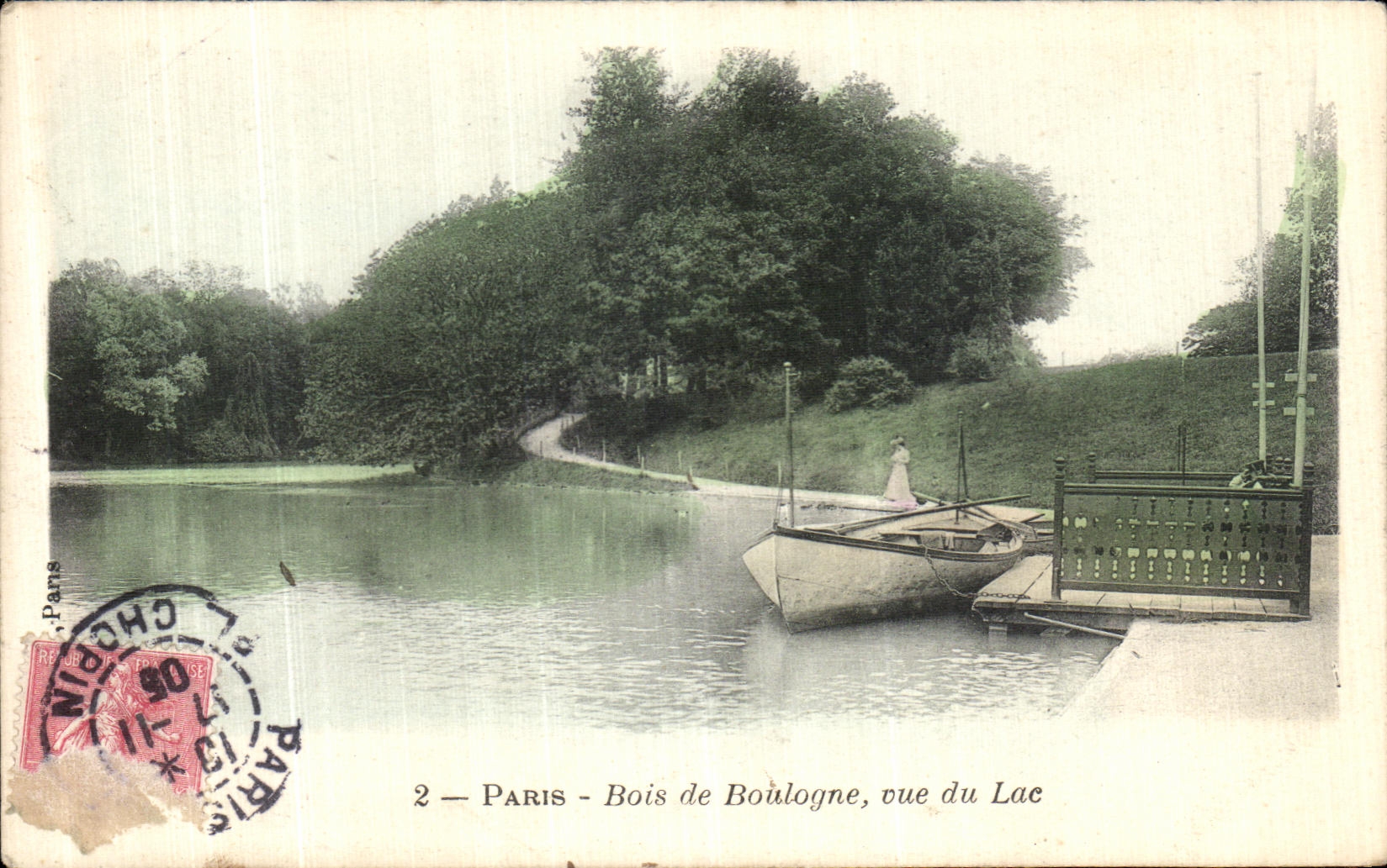 CPA Paris Bois de Boulogne vue du Lac