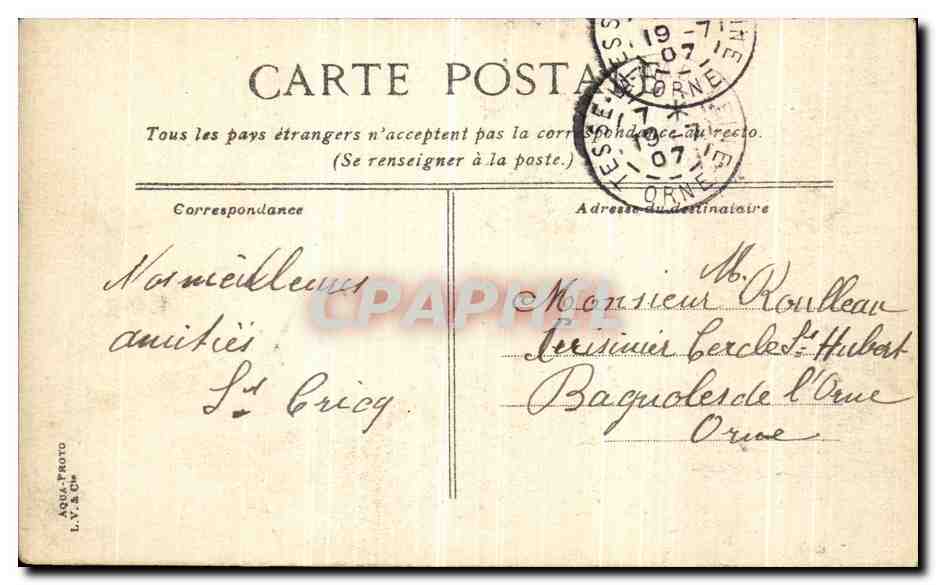 CPA Paris Avenue de l observatoire Luxembourg  — Verso