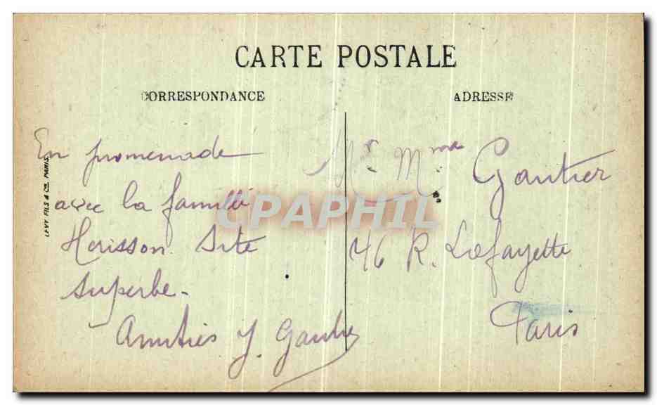 CPA Bagnoles de l Orne Etablissement Thermal vu des Rochers — Rückseite