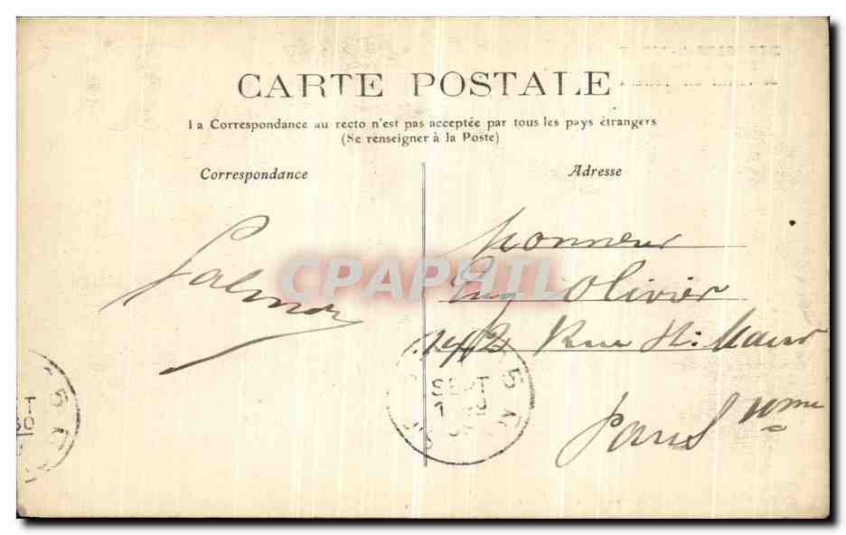 CPA Bagnoles de l Orne L Entree principale l Hotel des Thermes — Rückseite