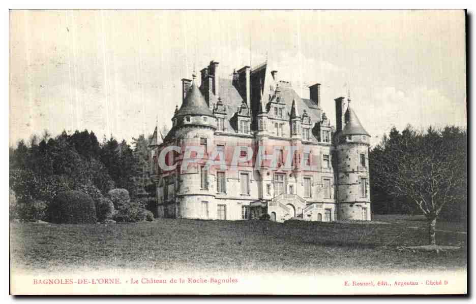 Bagnolles-de-l'Orne — Il Castello di La Roche-Bagnoles — E. Roussel, editore, Argentau - Chiché D