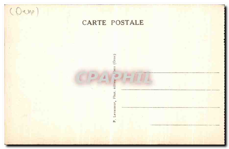 Bagnoles-de-l'Orne — El Roc del Perro y el Pavillon de las Flores — P. Levassour, editor (Orne) — Reverso