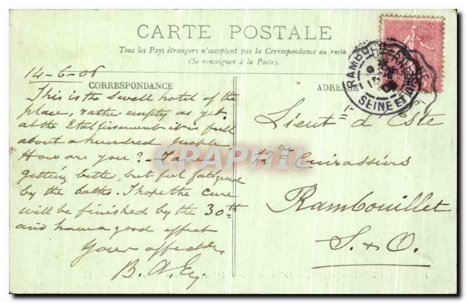 Bagnoles-de-l'Orne — Das Grand Hotel und der See — Ansicht vom Casino — LL. — Rückseite