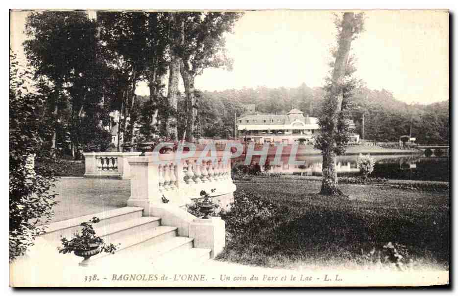 Bagnolles-de-l'Orne — Ein Eckbereich des Parks und der See — L. L. — Nr. 338