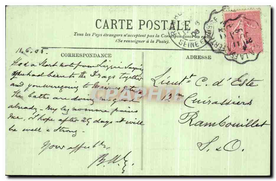 CPA Bagnoles de l Orne Vue generale prise de Jardins de l Hotel de Paris — Rückseite