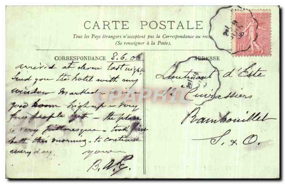 Bagnoles-de-l'Orne — L'Hotel des Bains — LL. — Verso