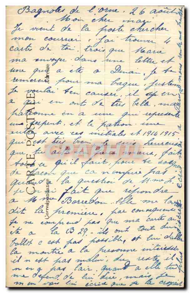 CPA Bagnoles De L Orne Le Casino et le lac — Rückseite