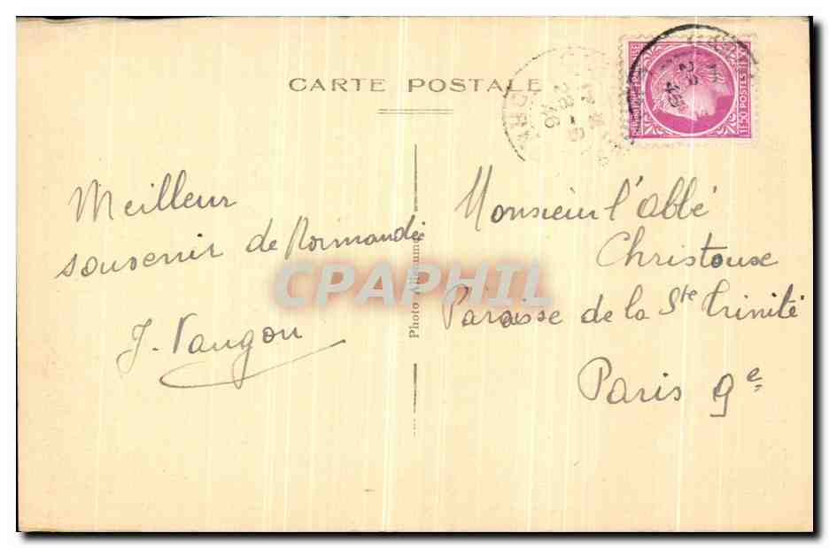 Bagnoles-de-l'Orne — El Gran Hotel - El Lago y el Casino, vistos desde el Roc au Chien — Reverso