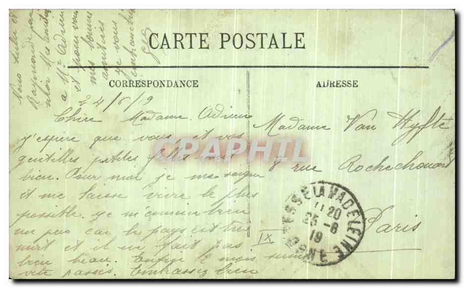 CPA Bagnoles De L Orne Route Tesse la Madeleine — Verso