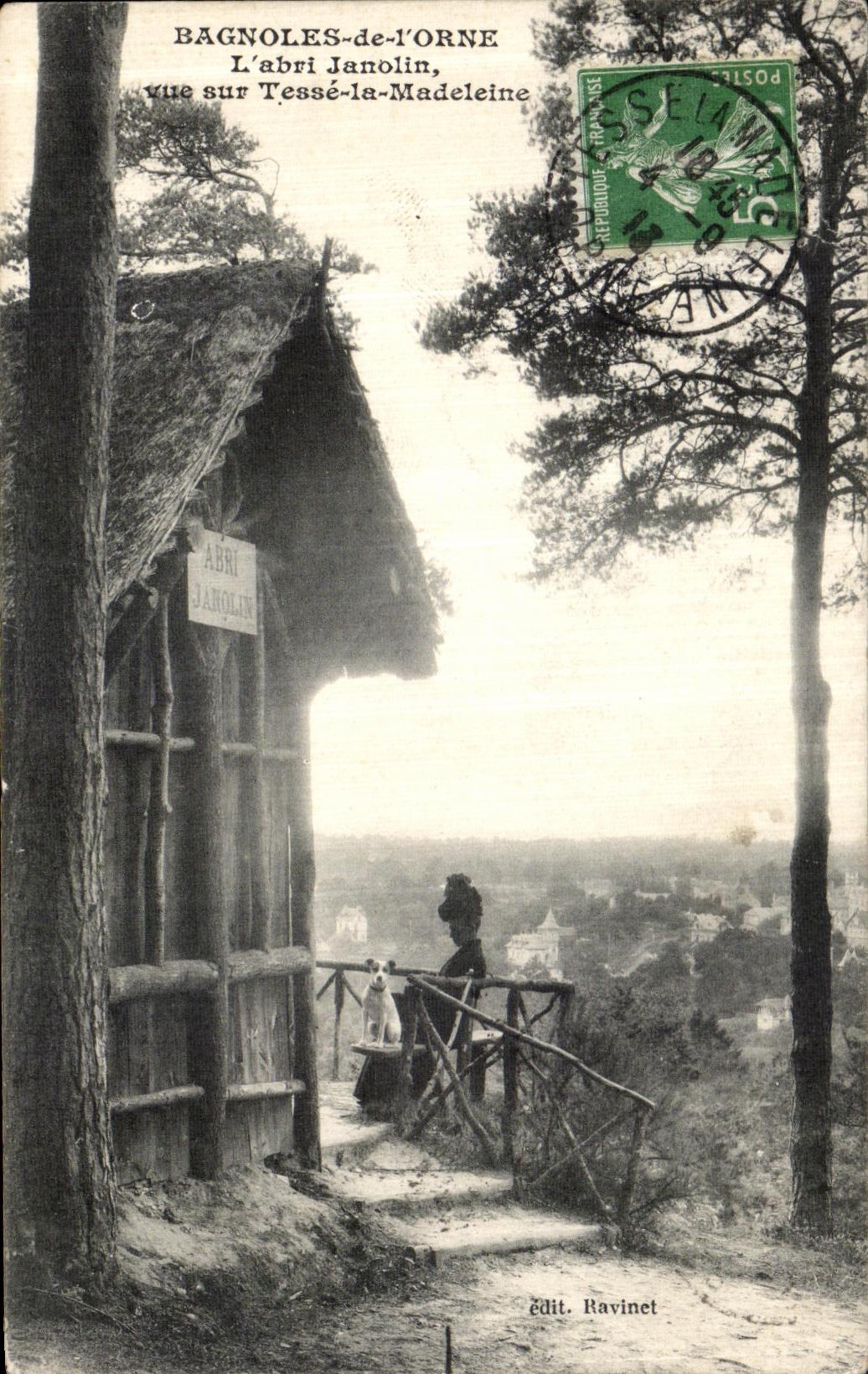Bagnoles-de-l'Orne — Der Janolin-Unterschlupf, Aussicht auf Tessé-la-Madeleine — Verlag Ravinet