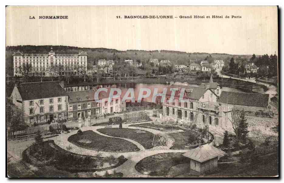 CPA Bagnoles De L Orne Grand Hotel et Hotel de Paris