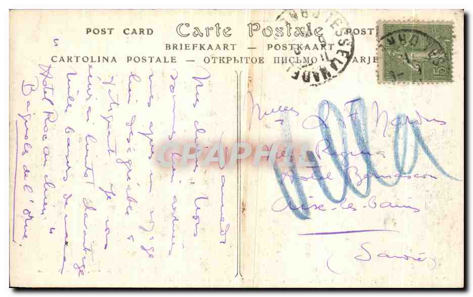 Bagnolès-de-l'Orne — Ansicht vom Roc-au-Chien — E. Bounesol, Verlag Argentan — Rückseite