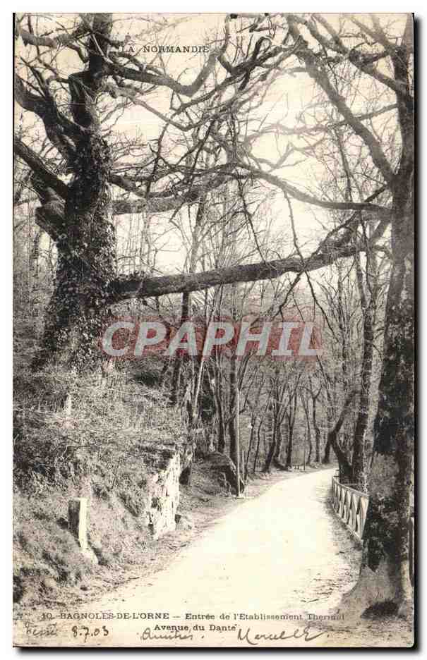Bagnolles-de-l'Orne — Entrada al establecimiento termal Avenue du Dante — Mercier