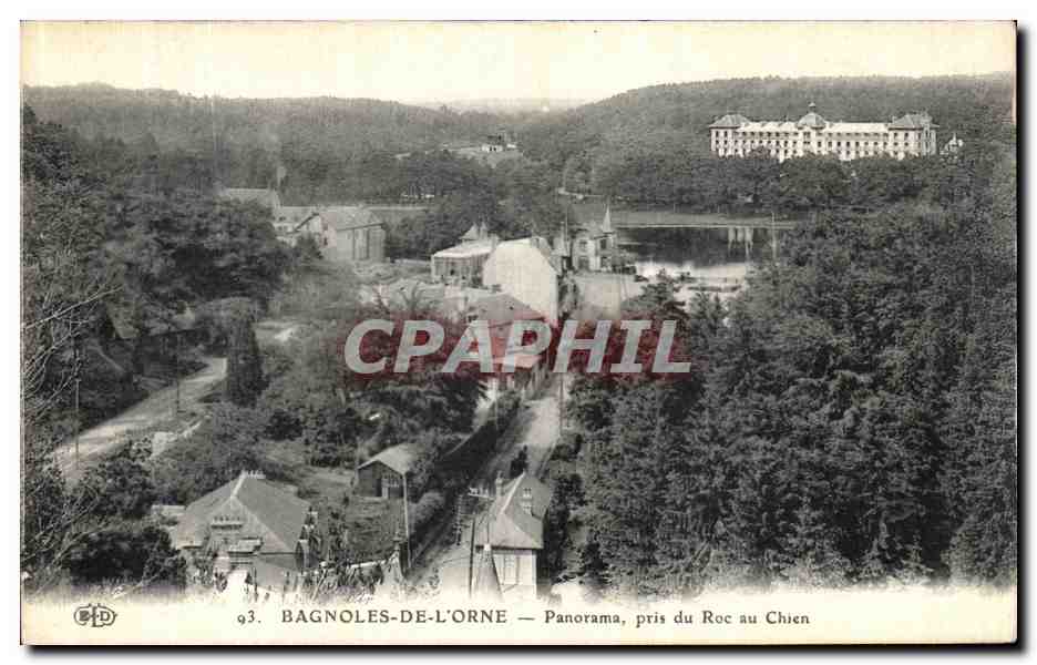 Bagnoles-de-l'Orne — Panorama genomen vanaf het Roc au Chien — Uitgever CFD, n°93