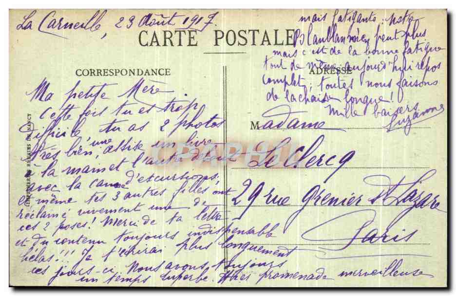 CPA La Normandie Environs de Flers Vallee de la Vere La Vere a la Martinique — Rückseite