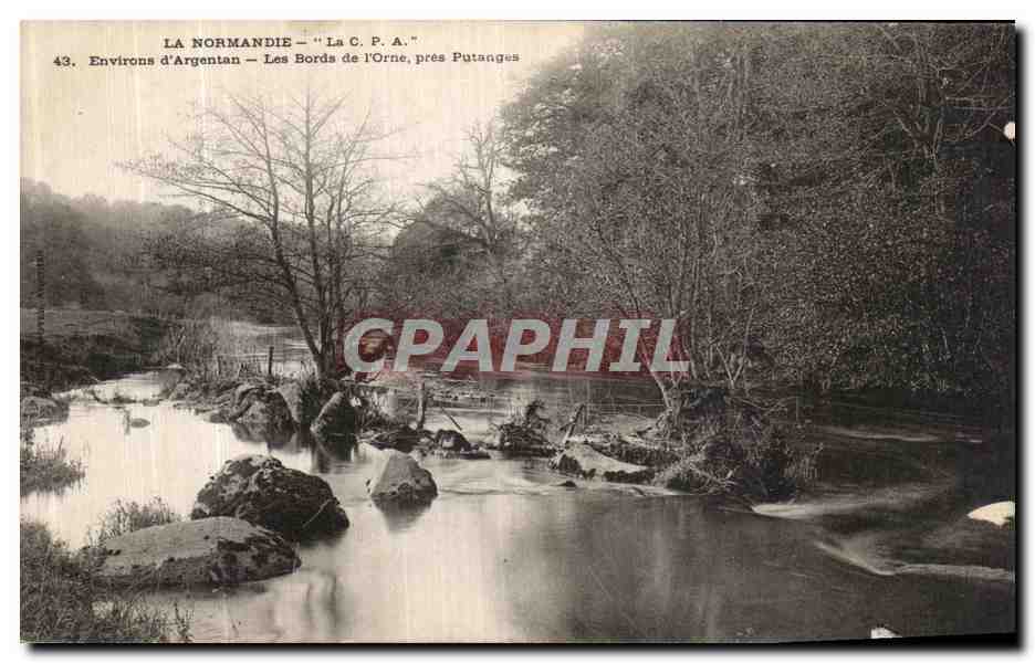 CPA La Normandie La C P A Environs d Argentan Les Bords de l Orne pres Putanges