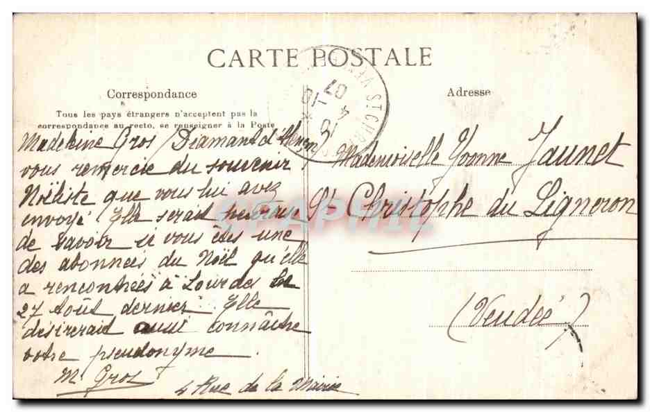 CPA La Normandie La C P A Environs d Alencon Chateau de la Cuseliere — Rückseite