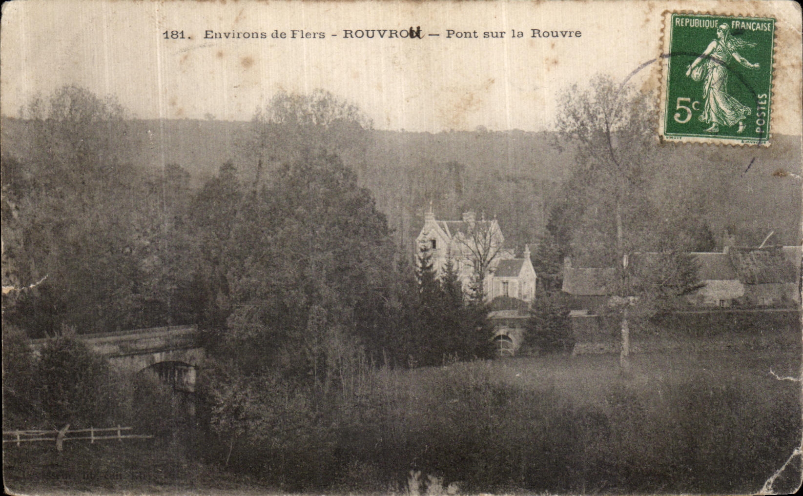 CPA Environs de Flers Rouvrou Pont sur la Rouvre
