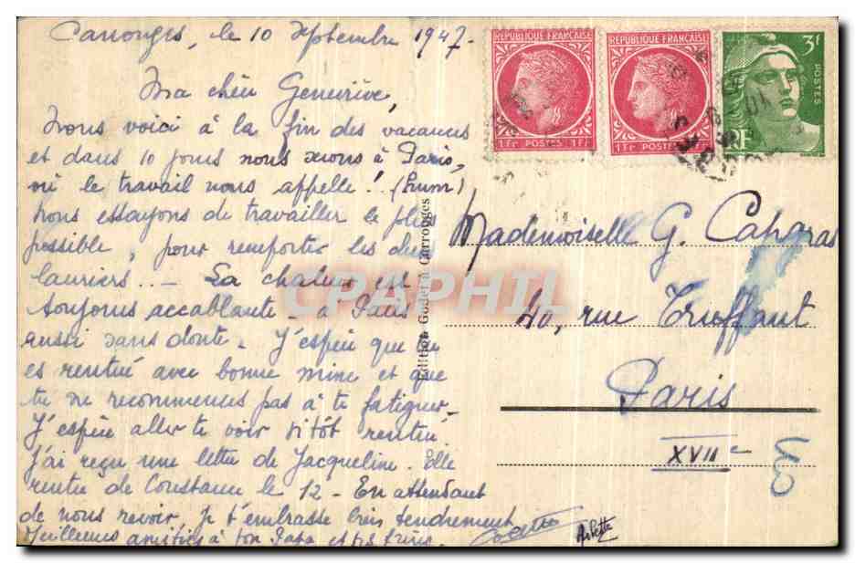 CPA Carrouges Le Chateau Pavillon d entree dit Le Chatelet — Rückseite
