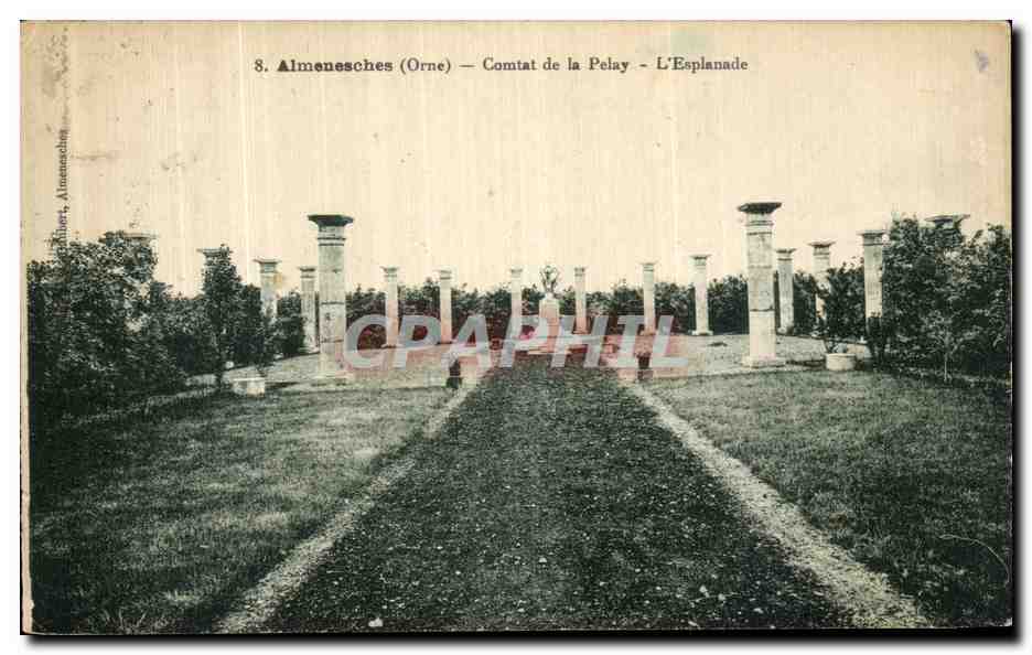 CPA Almenesches Comtat de la Pelay L Esplanade