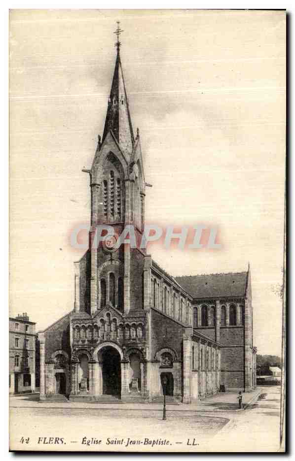 CPA Flers Eglise Saint Jean Baptiste