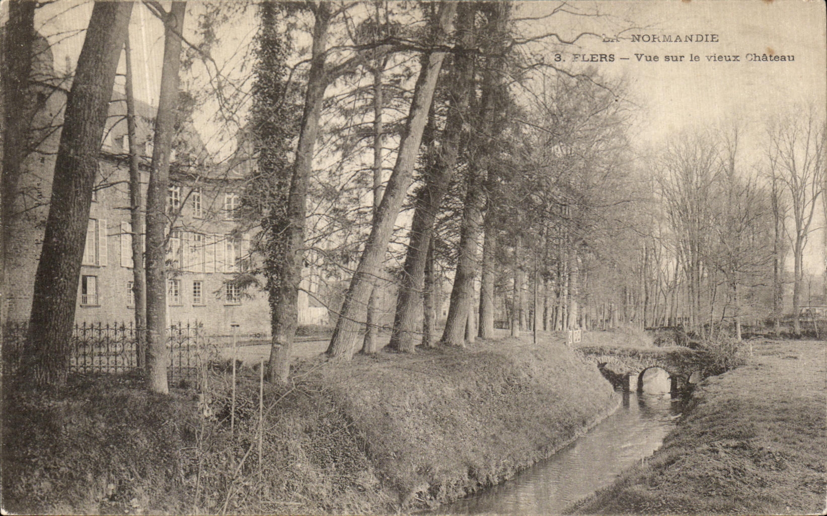 CPA Flers Vue Sur la Vieux chateau