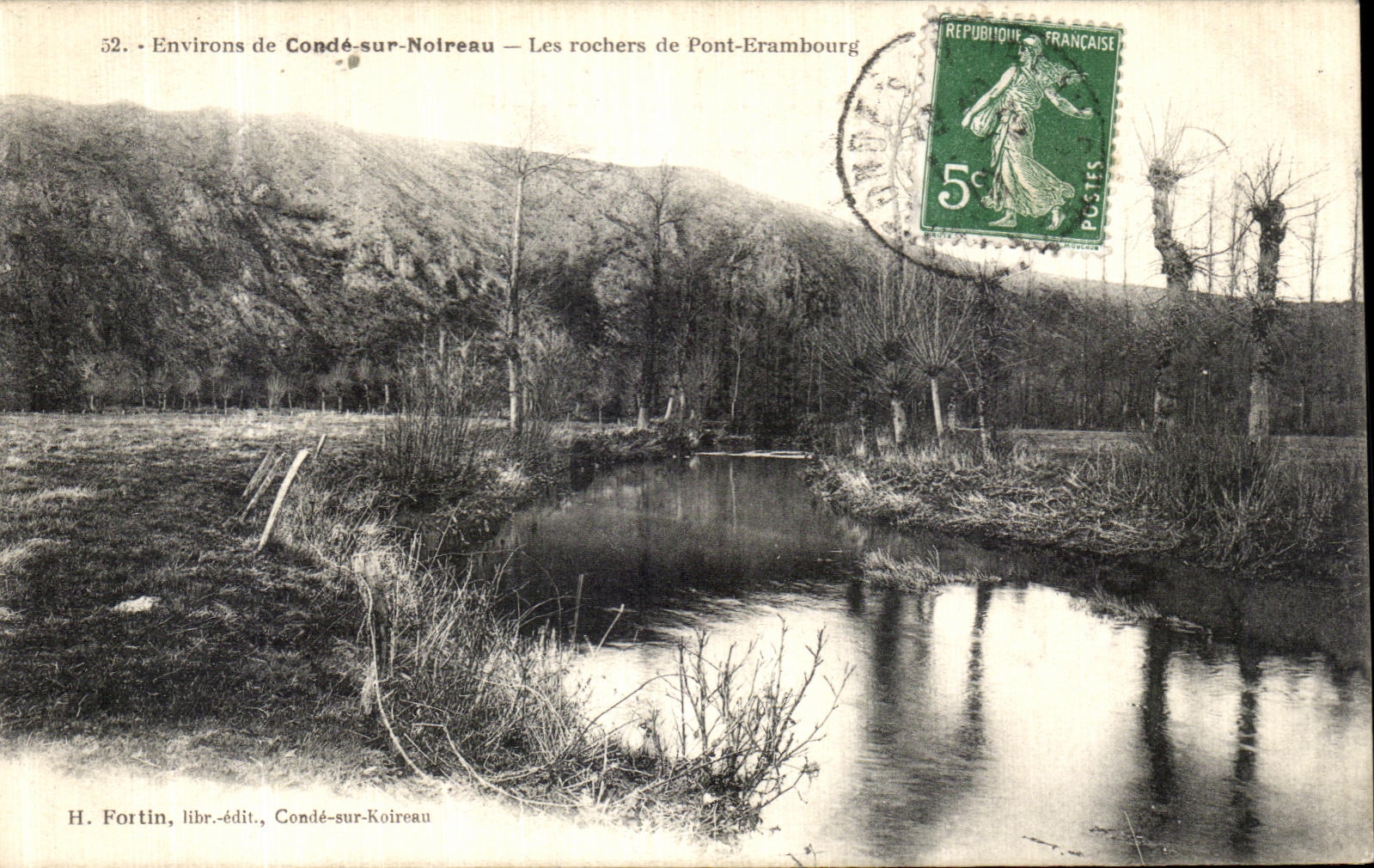 Environs de Condé-sur-Noireau — Les rochers de Pont-Erambourg — H. Fortin, libr.-édit., Condé-sur-Noireau
