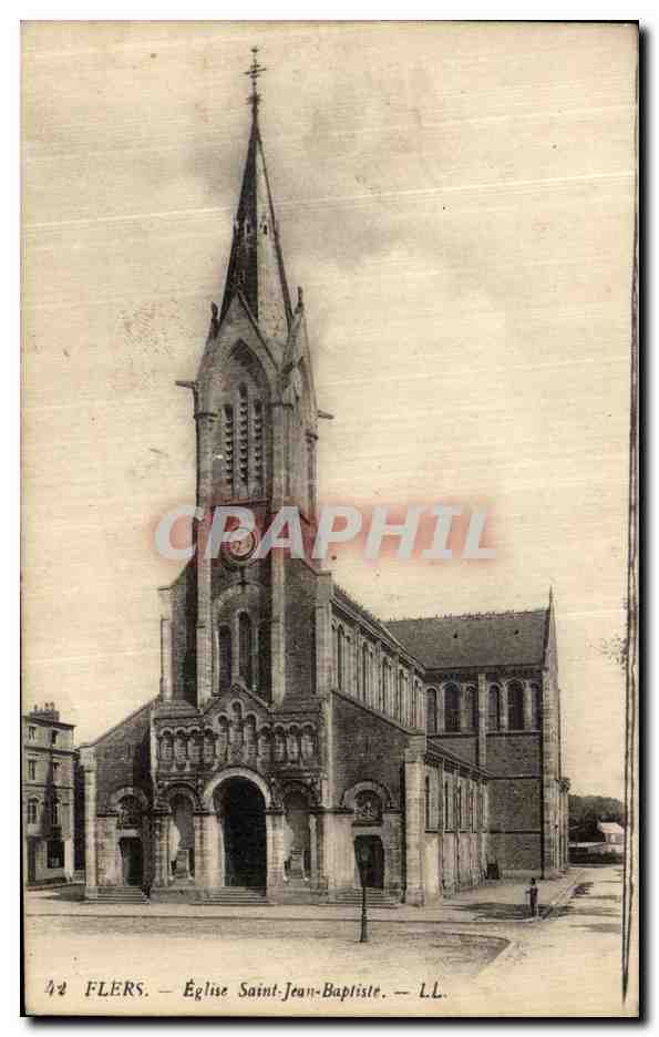 CPA Flers Eglise Saint Jean Baptiste