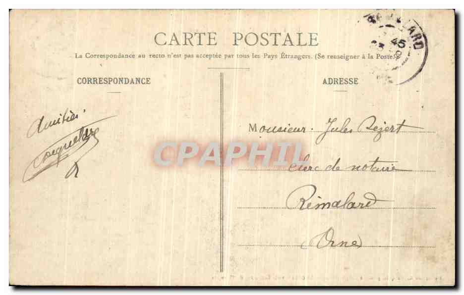 CPA La Grande Trappe Cote Ouest — Rückseite