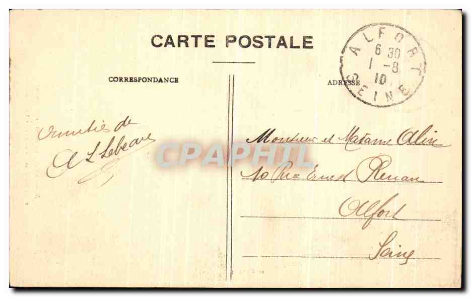 CPA Grande Trappe Le Refectoire — Rückseite