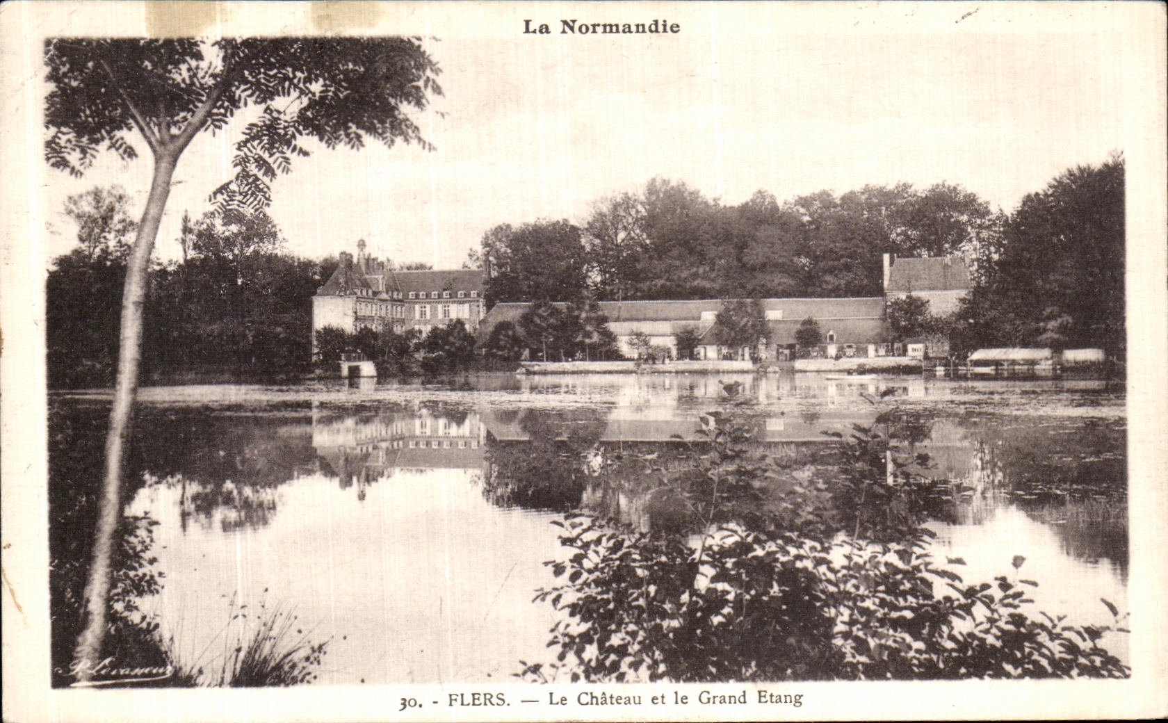 CPA Flers Le Chateau et le Grand Etang