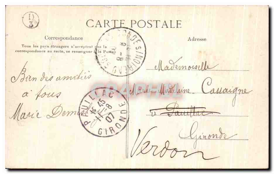 La Normandie — "La C.P.A." — Vallée de la Vère — Route de Flers à Pont-Erambourg — Verso