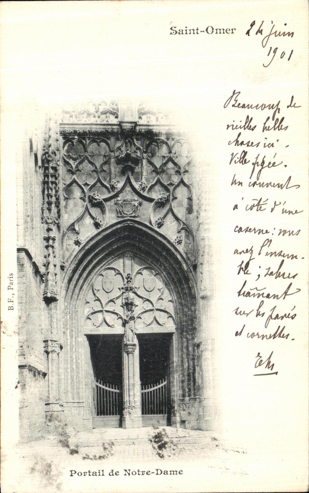 CPA Saint Omer Portail de Notre Dame