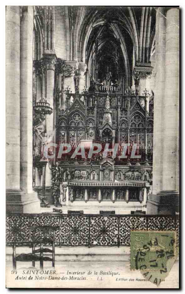 CPA Saint Omer Interieur de la Basilique Autel de Notre Dame des miracles