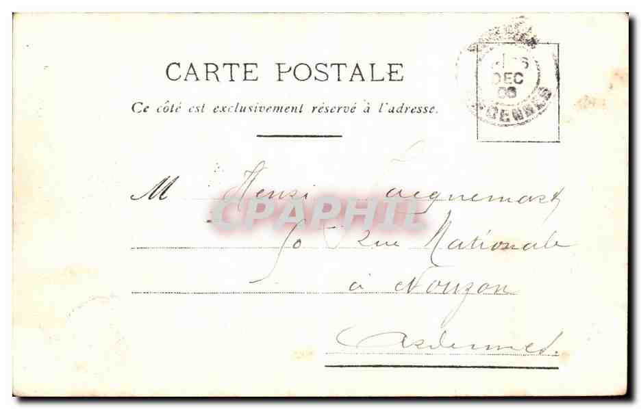 CPA Wimereux Le Grand Hotel — Rückseite