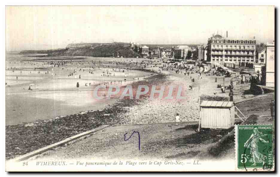Wimereux — Vue panoramique de la plage vers le Cap Gris-Nez — LL