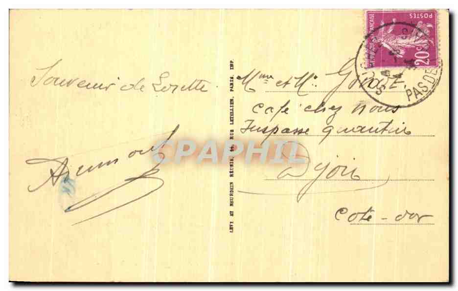 N.-D. de Lorette — Vue prise du Dôme de la Chapelle — Les Pèlerins du Dimanche — LL. (Cordonnier, arch., Coin, sculp.) — Verso