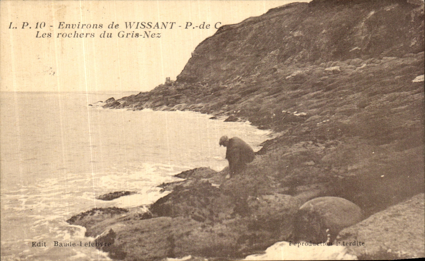 Environ de Wissant - Les rochers du Gris-Nez — Edit. Baude-Lefebvre, n° L.P. 10