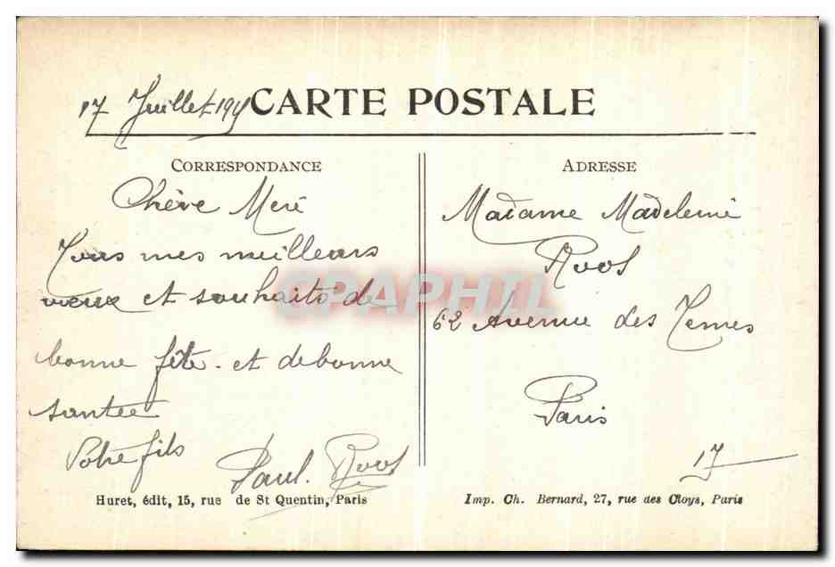 CPA Guerre Carency Une Maison du Village Militaria — Rückseite