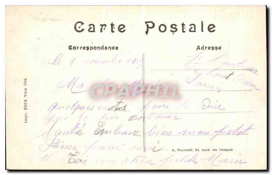 Carence (P-de-C.) — Aspect d'un coin après la victoire française — A R visa Paris 205 — Reverso